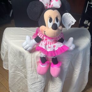 Disney Minnie Mouse Plush in Pink Polka-Dot Dress
